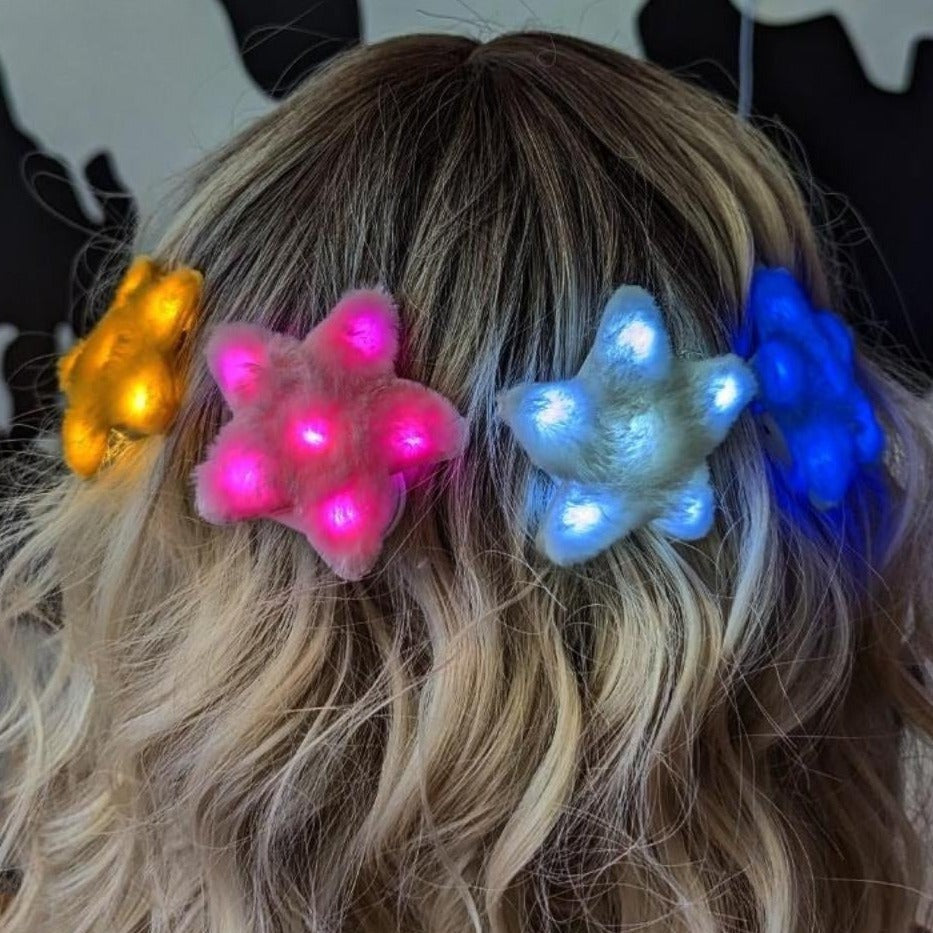 Light-up Fuzzy Hair Clip
