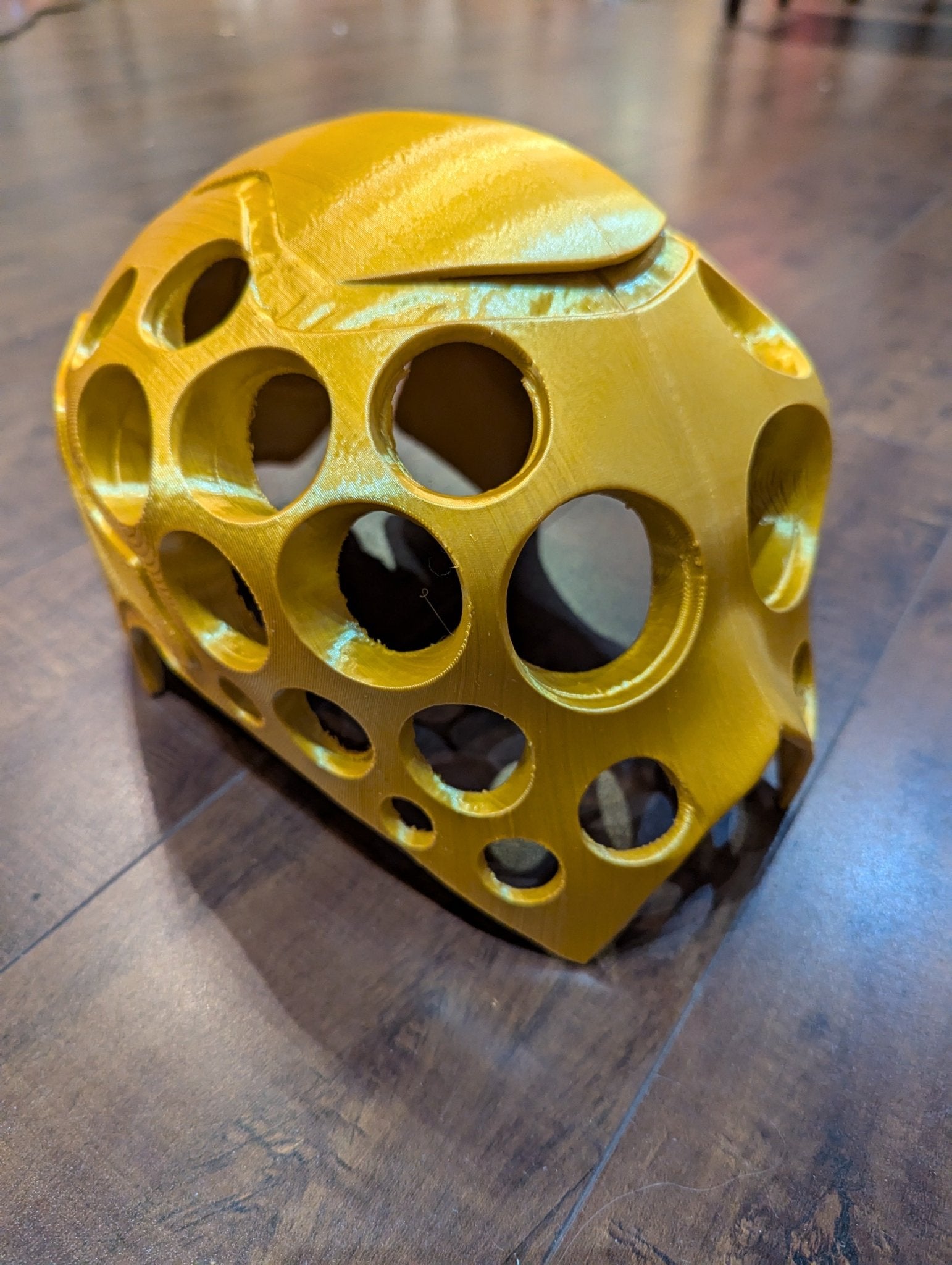 SAMPLE SALE - 3D Printed Golden Alien Mask Prototype - Neon Cowboys - 