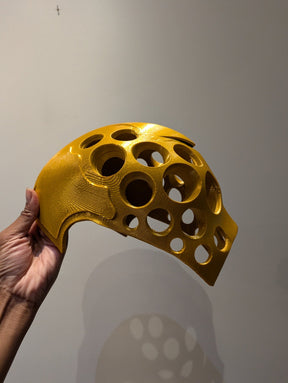 SAMPLE SALE - 3D Printed Golden Alien Mask Prototype - Neon Cowboys - 