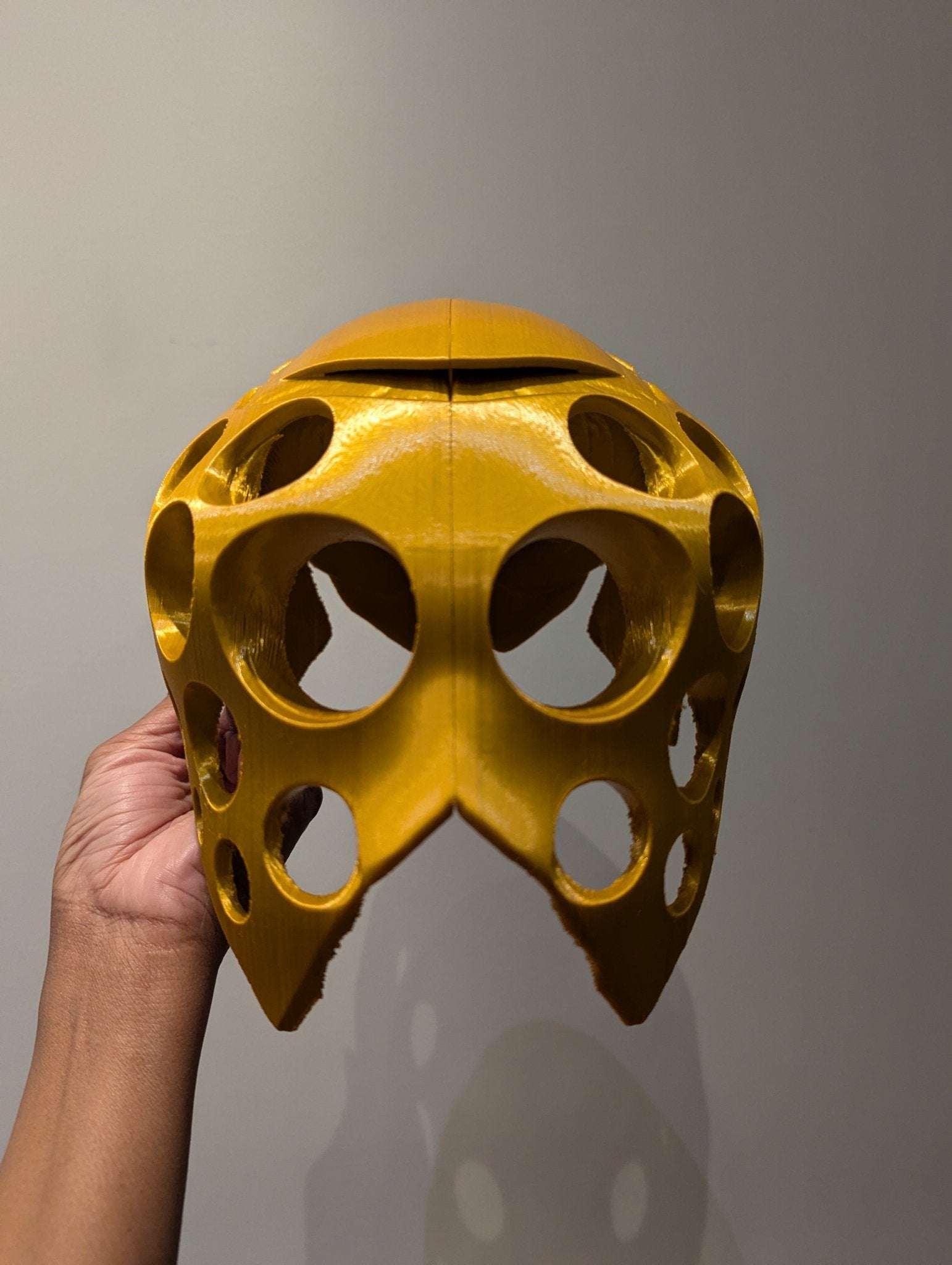 SAMPLE SALE - 3D Printed Golden Alien Mask Prototype - Neon Cowboys - 