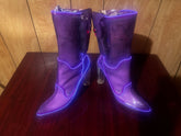 SAMPLE SALE - As is #6 purple size 10 Cloudy Plastic - Neon Cowboys - 