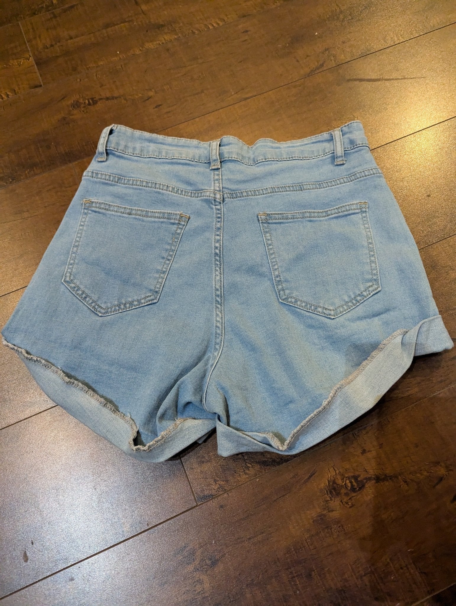 SAMPLE SALE - Blue Denim High Waisted Shorts Size Small (New) - Neon Cowboys - 