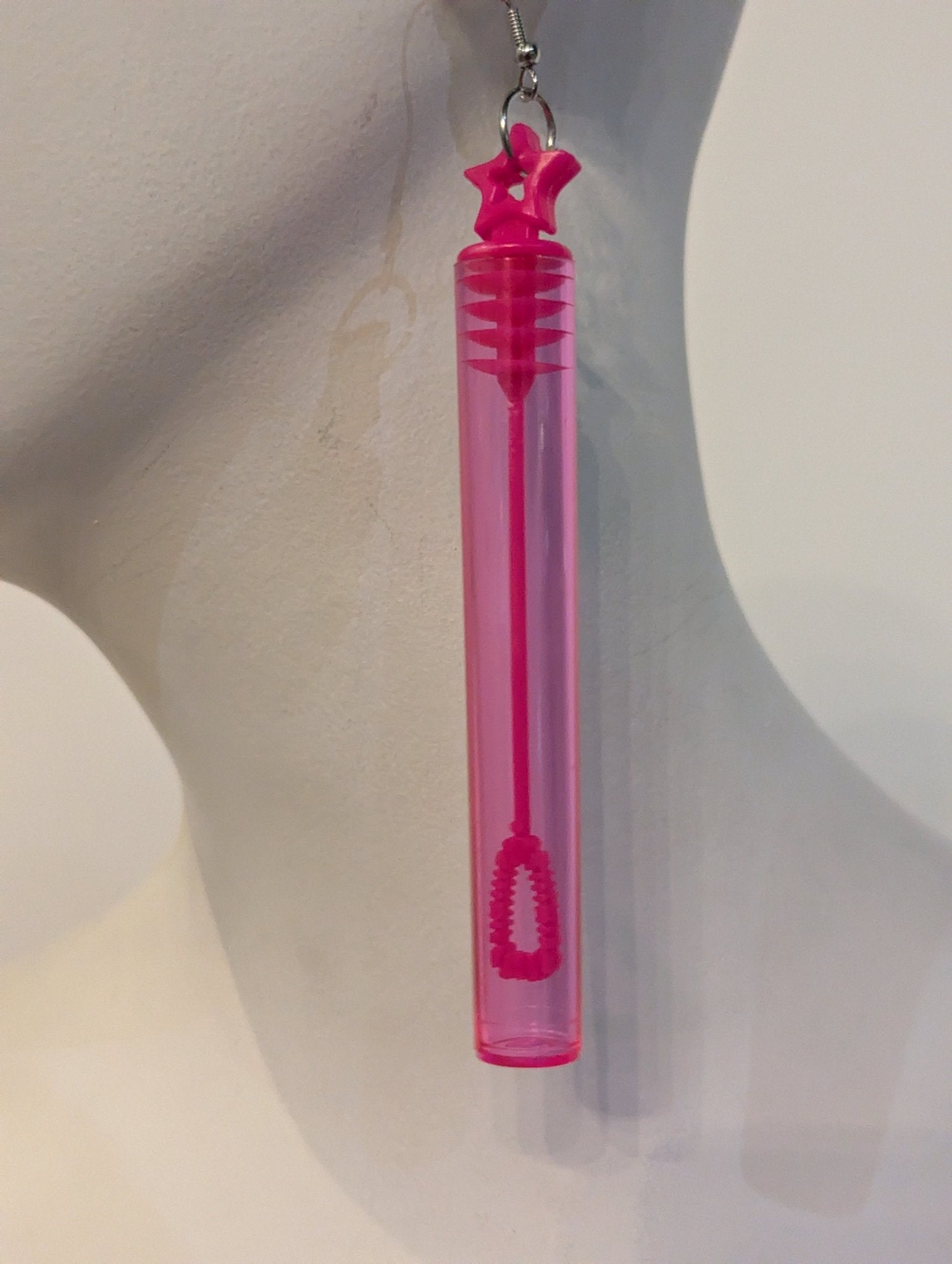 SAMPLE SALE - Bubble Wand Earring Pair (Bubble Liquid not included due to shipping) - Neon Cowboys - 