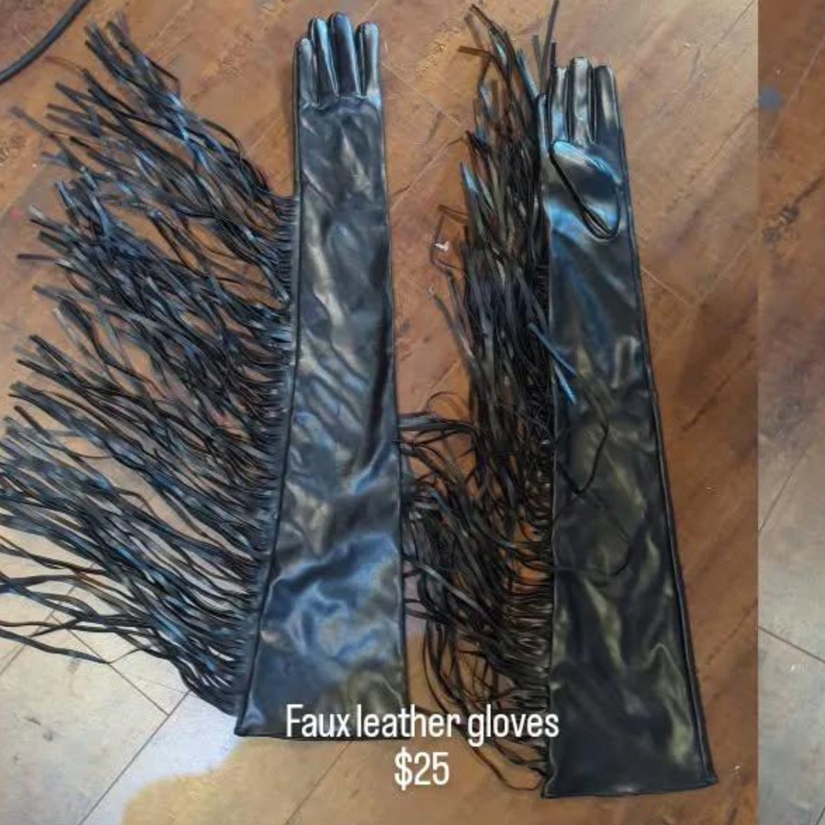 SAMPLE SALE - faux leather Gloves (size Small) - Neon Cowboys - 