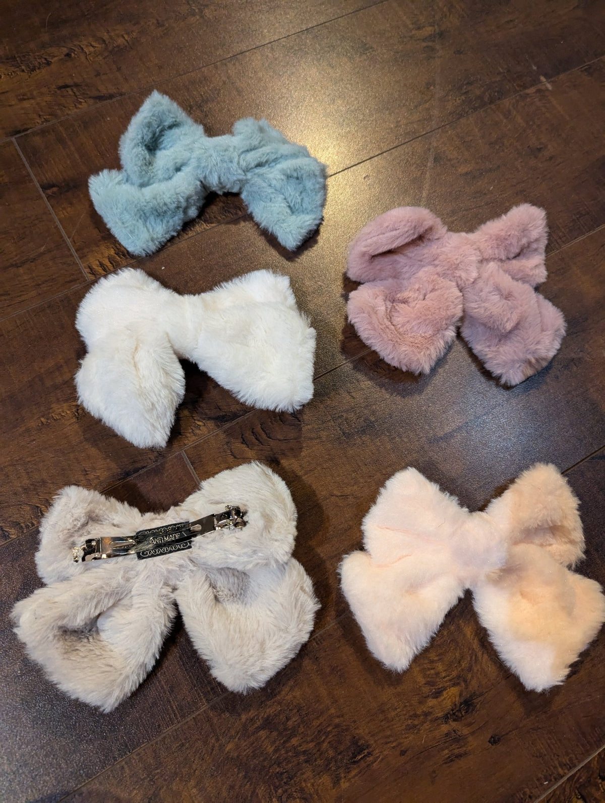 SAMPLE SALE - Fuzzy Bow Hair Clips (No Lights) - Neon Cowboys - 