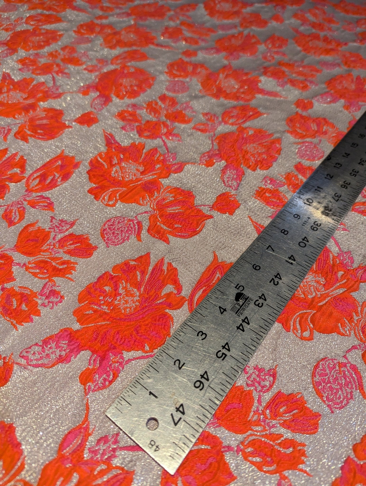 SAMPLE SALE - Glitter Neon Floral Fabric (50" x 78") - Neon Cowboys - 