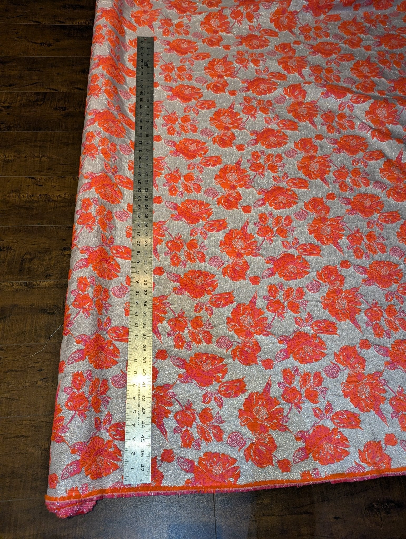 SAMPLE SALE - Glitter Neon Floral Fabric (50" x 78") - Neon Cowboys - 