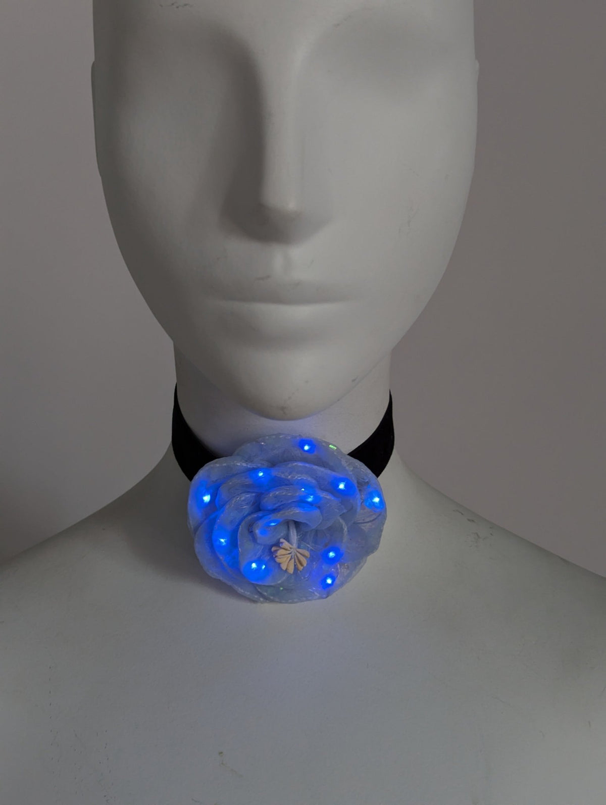 SAMPLE SALE - LED Flower Velvet Choker : FINAL SALE - Neon Cowboys - 