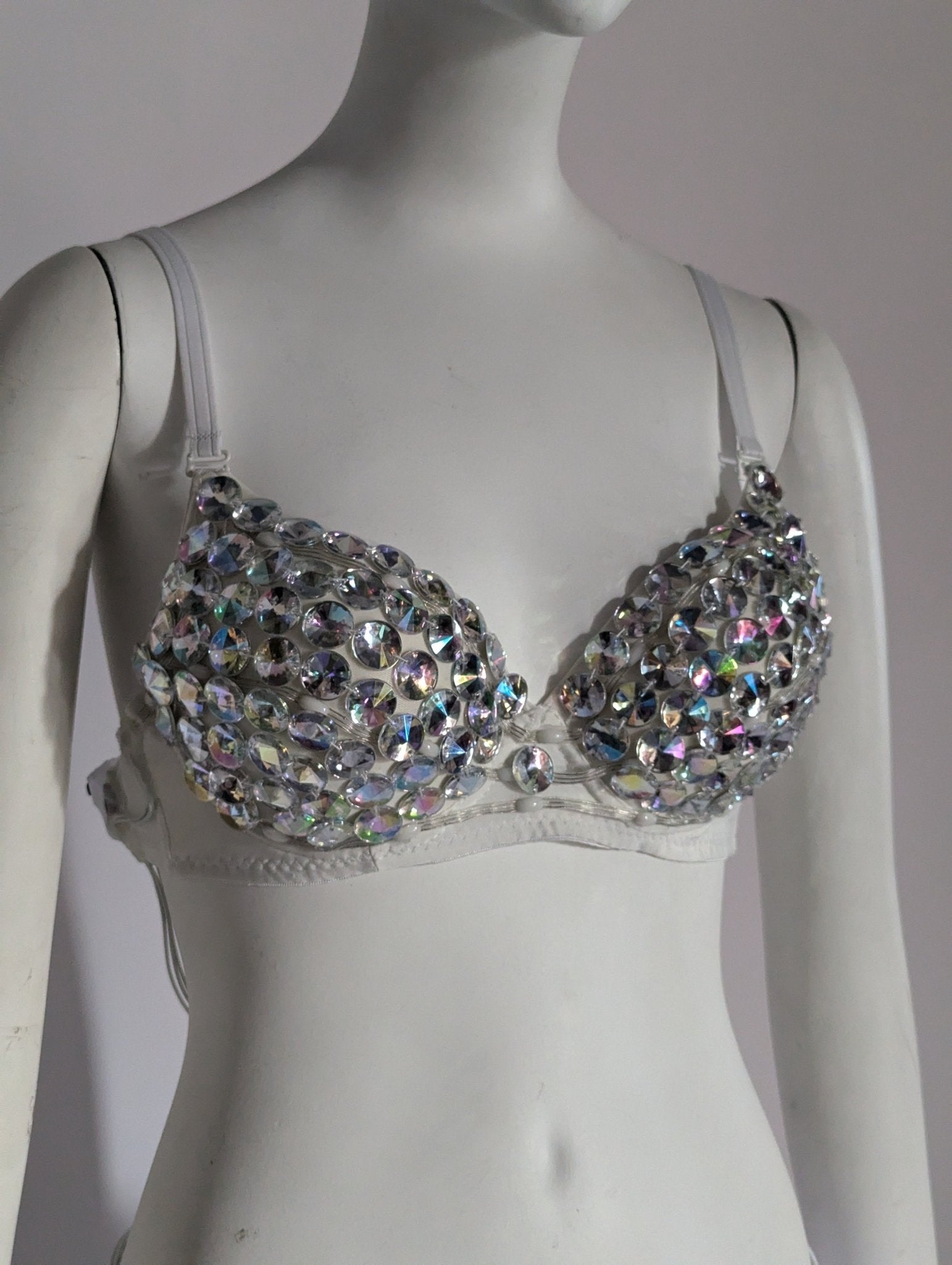 SAMPLE SALE - LED Rhinestone Bra + Tutu (size small) : FINAL SALE - Neon Cowboys - 