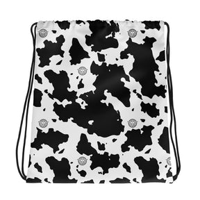 SAMPLE SALE - Logo Cowprint Drawstring Backpack - FINAL SALE - Neon Cowboys - 