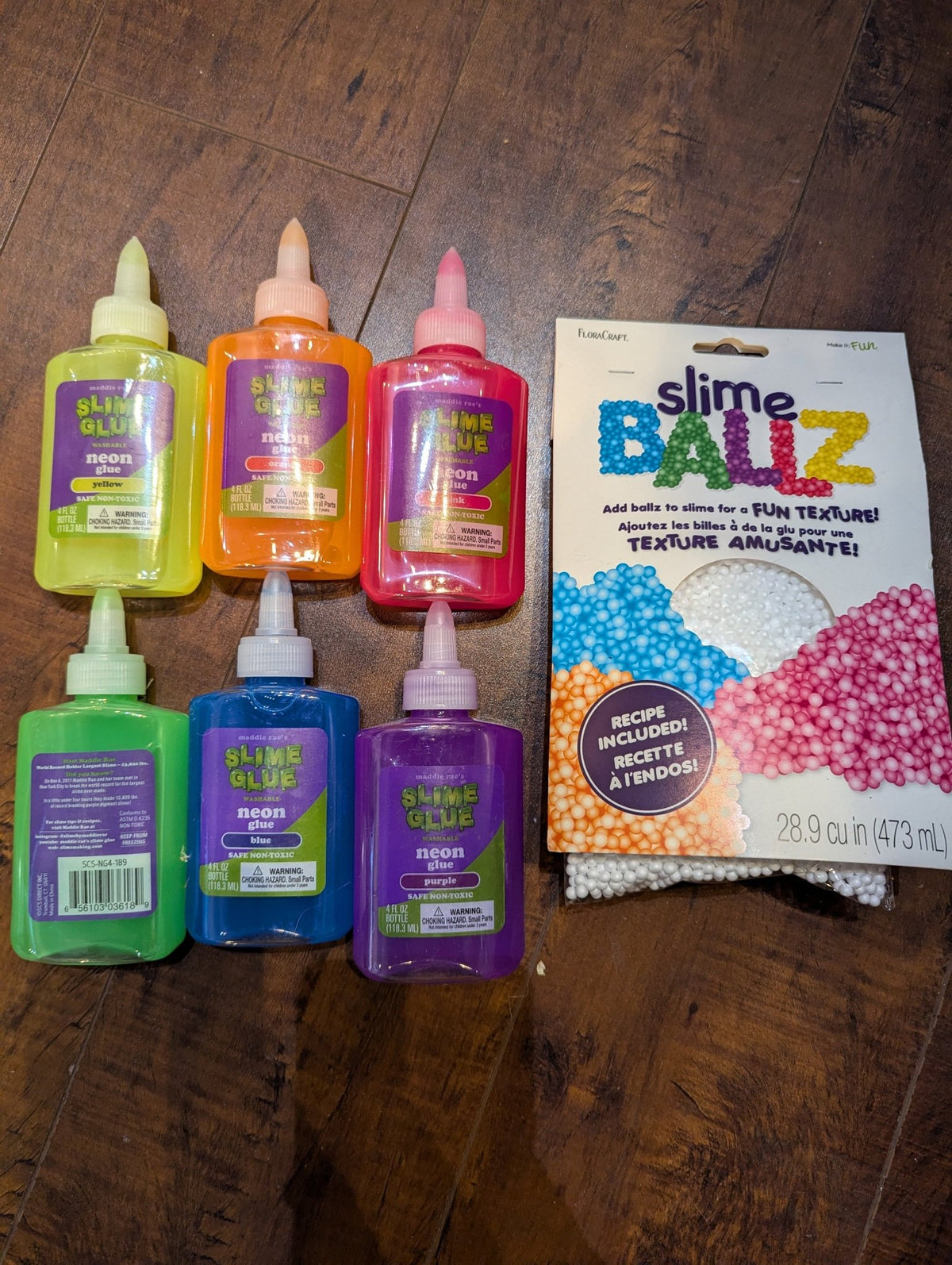 SAMPLE SALE - Neon Slime Glue + Texture Balls (6 Pack Bundle. New) - Neon Cowboys - 