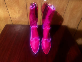 SAMPLE SALE #2- OPM Boot As Pink size 10 spotty lights (FINAL SALE)