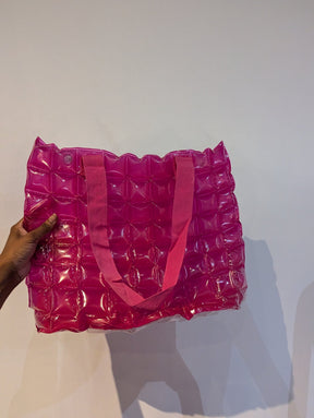 SAMPLE SALE - Pink Bubble Tote - Neon Cowboys - 