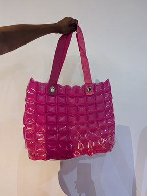 SAMPLE SALE - Pink Bubble Tote - Neon Cowboys - 