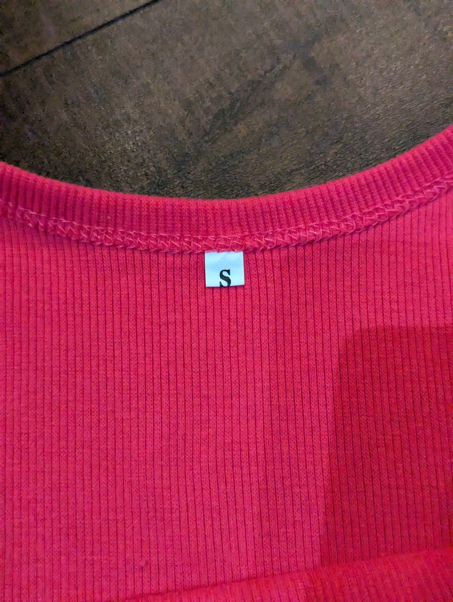 SAMPLE SALE - Pink Ribbed Tank Top Size Small (New) - Neon Cowboys - 