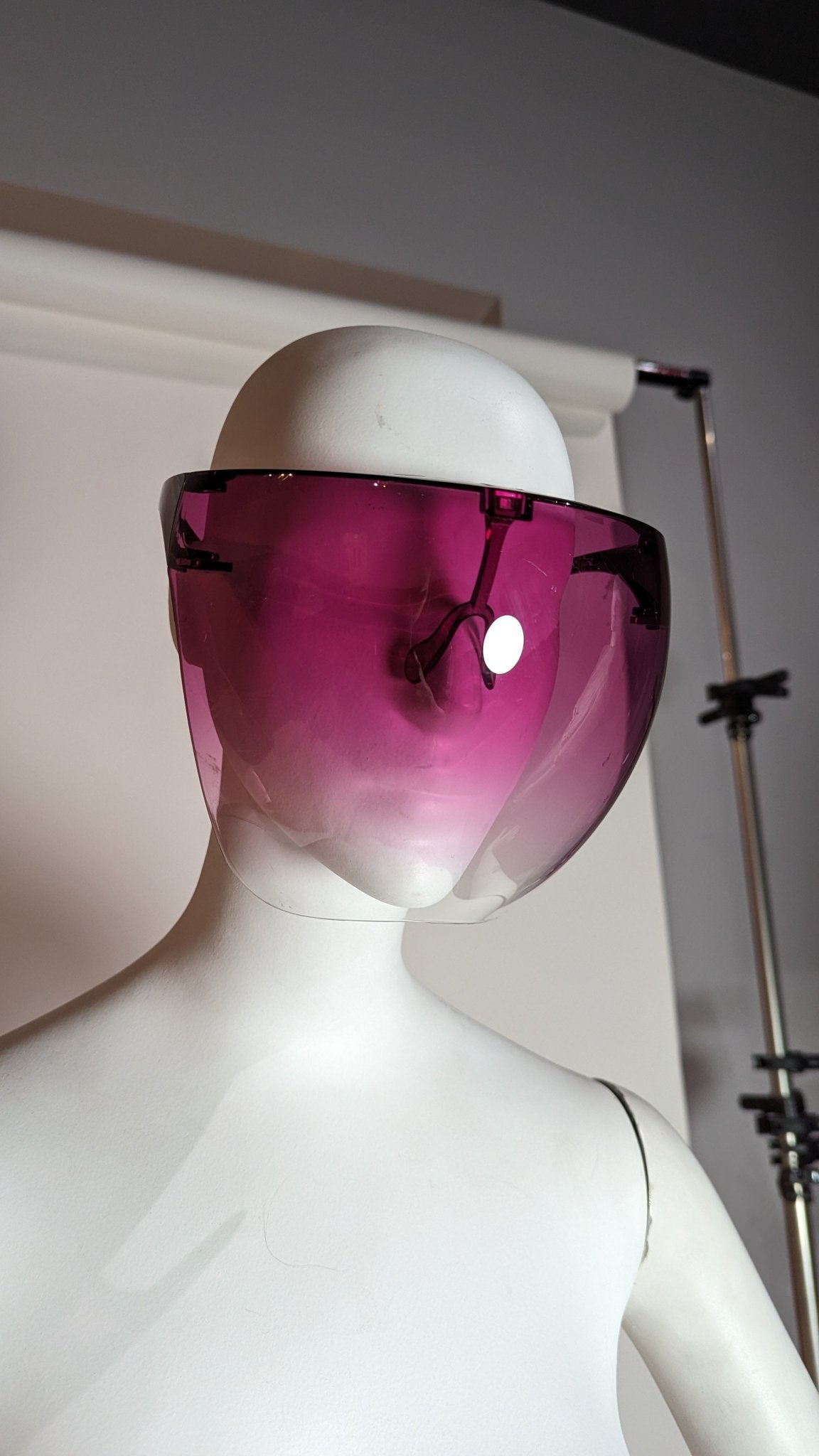 SAMPLE SALE - Purple Ombre Plastic Face Shield - FINAL SALE - Neon Cowboys - 