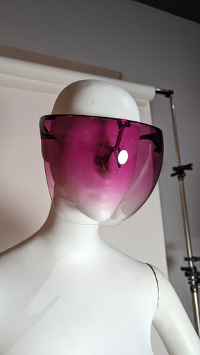 SAMPLE SALE - Purple Ombre Plastic Face Shield - FINAL SALE - Neon Cowboys - 