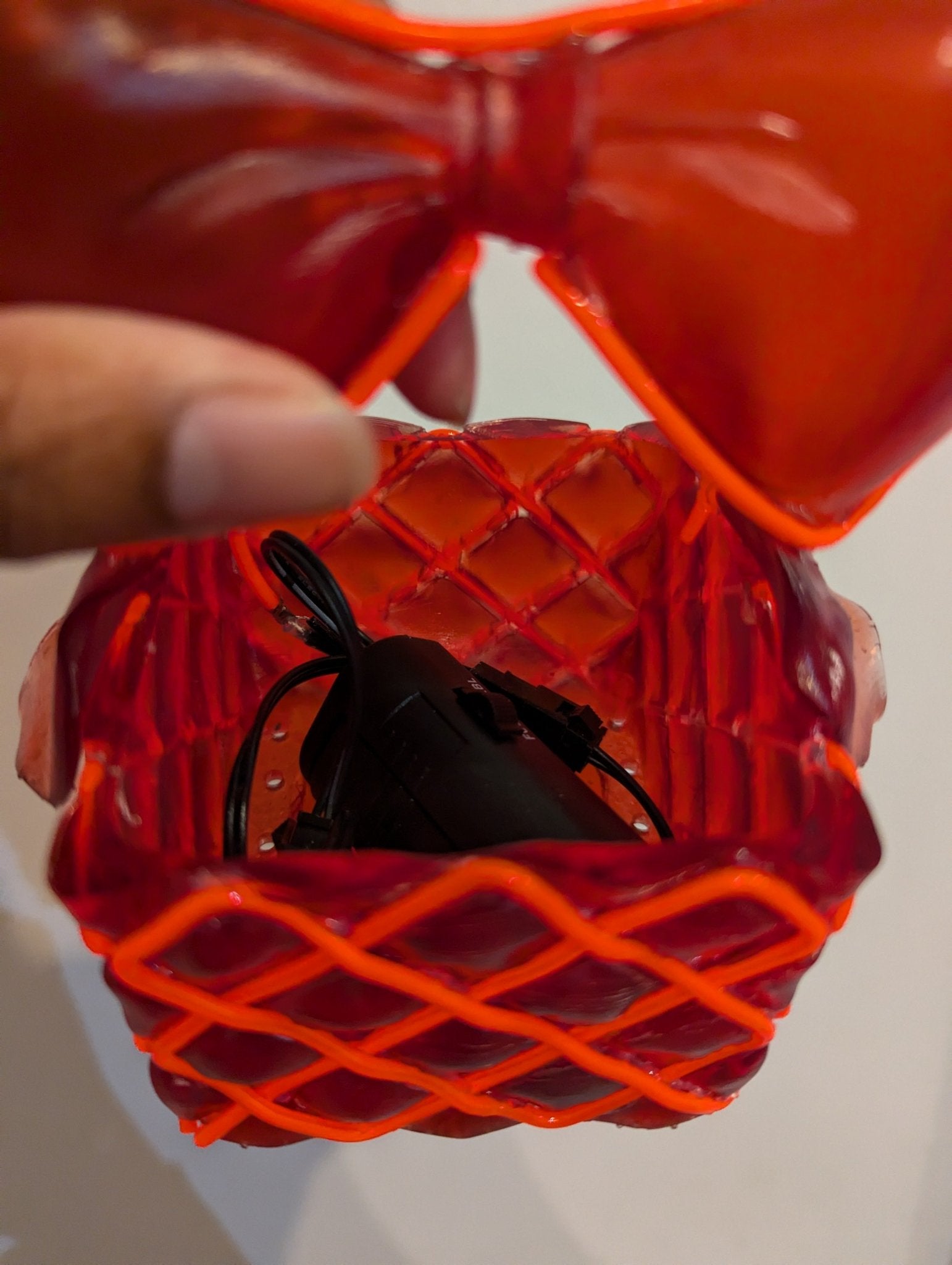 SAMPLE SALE - Tiny 3D Printed Bow Bag - Neon Cowboys - 