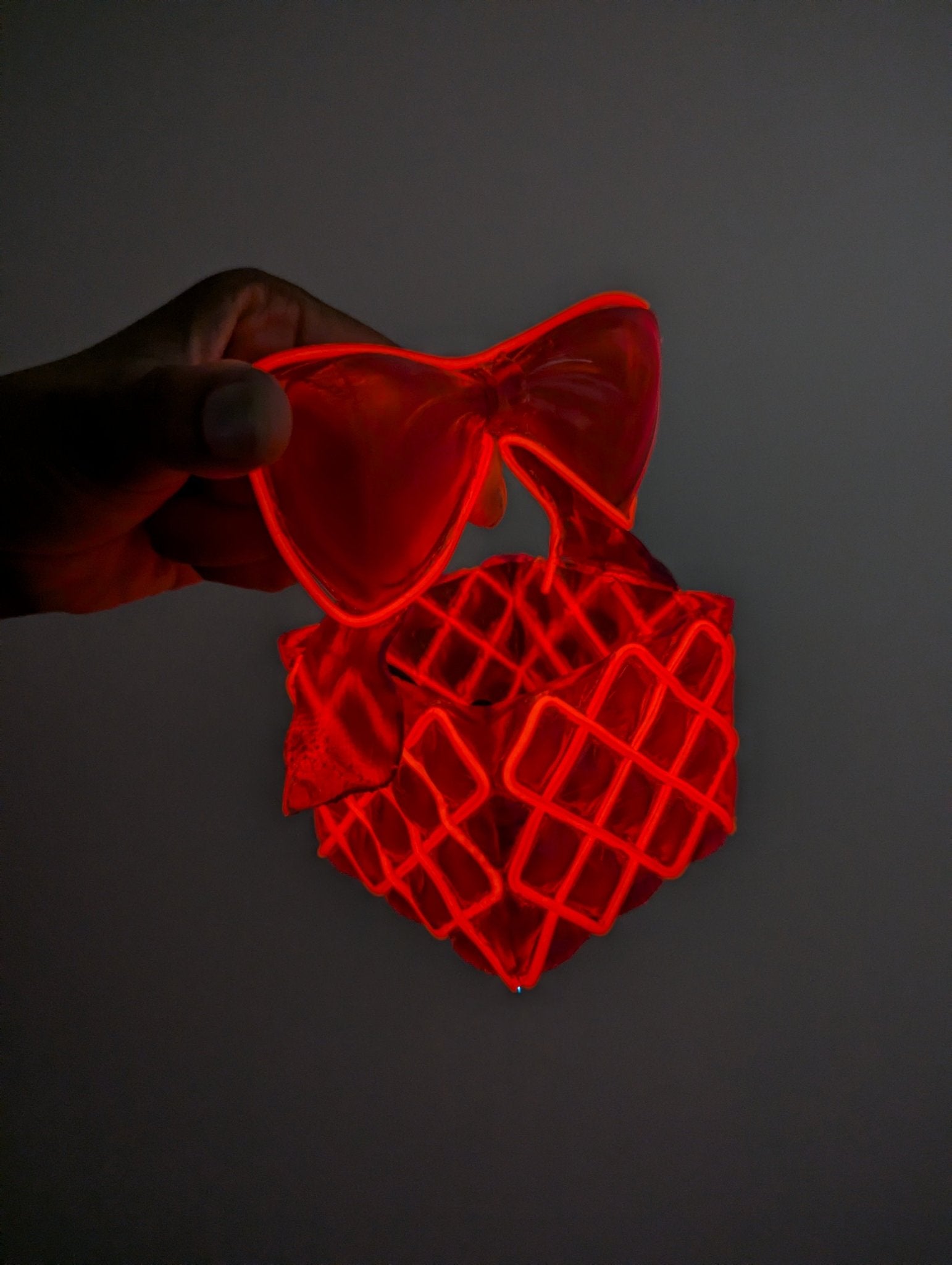 SAMPLE SALE - Tiny 3D Printed Bow Bag - Neon Cowboys - 