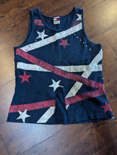 SAMPLE SALE - Tommy Hilfiger Top with Front Slit Size Large - Neon Cowboys - 