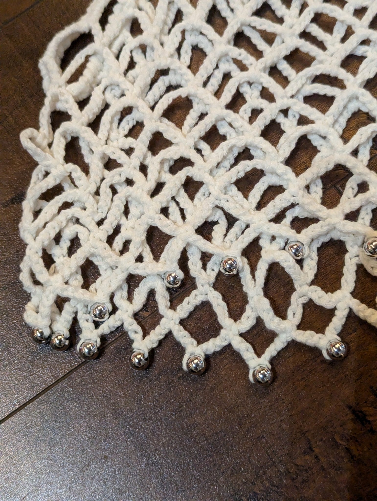 SAMPLE SALE - White Crochet Crop Size Small (New) - Neon Cowboys - 