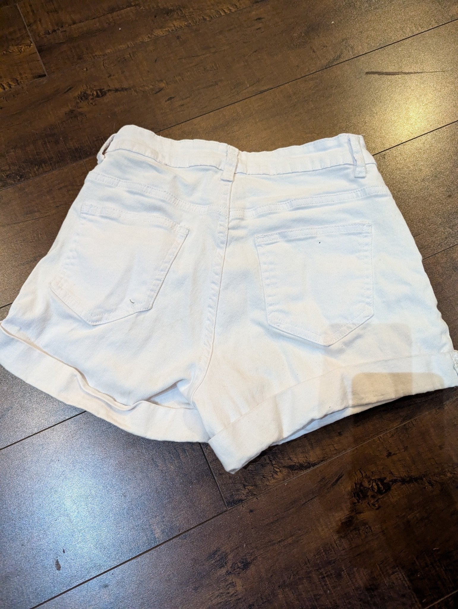 SAMPLE SALE - White Denim High waisted shorts Size Small (New) - Neon Cowboys - 