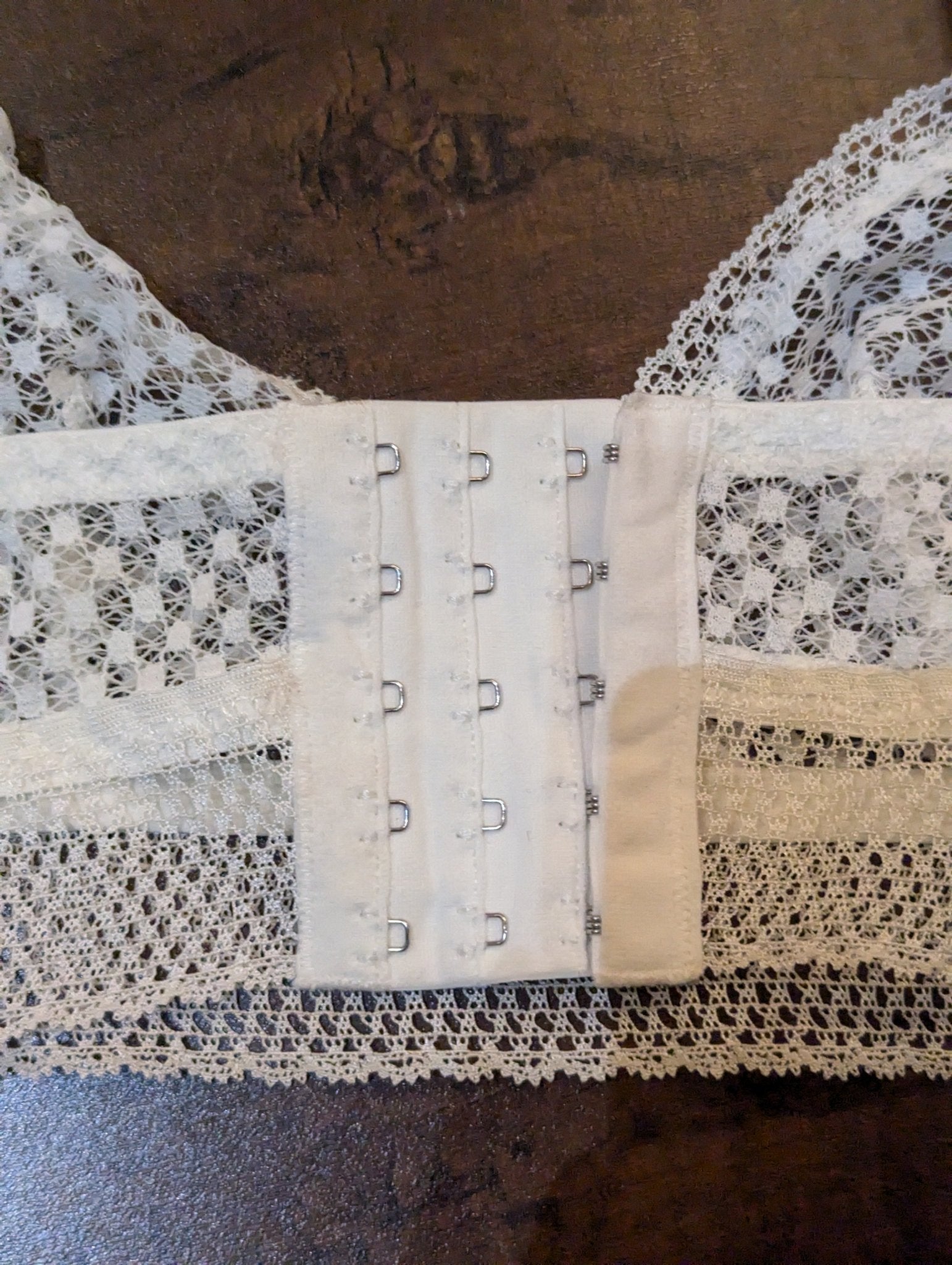 SAMPLE SALE - White Lace Bralette & Garter Set Size XSmall (Used for 1 Photoshoot) - Neon Cowboys - 