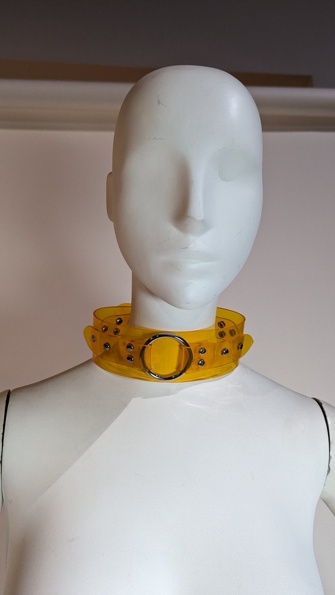 SAMPLE SALE - Yellow PVC Choker - FINAL SALE - Neon Cowboys - 