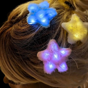 Star Hair Clip [1 Each] - Neon Cowboys - fuzzystarYellow - 1