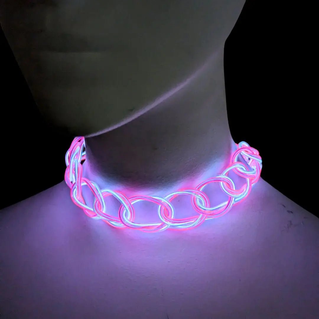 Y2K Inspired Light Up Choker - Neon Cowboys - 