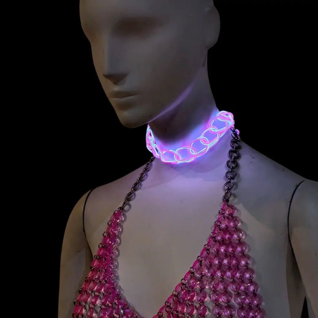 Y2K Inspired Light Up Choker - Neon Cowboys - 