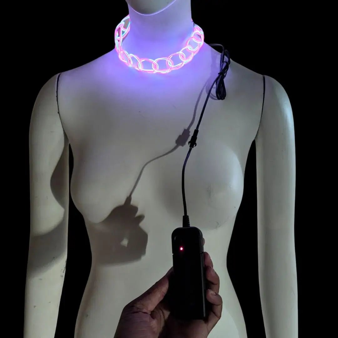 Y2K Inspired Light Up Choker - Neon Cowboys - 