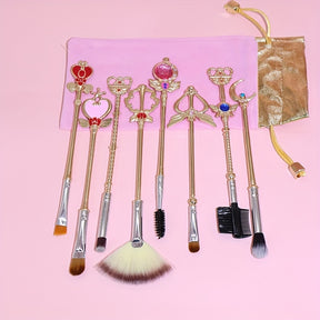 Ensemble de pinceaux de maquillage Sailor Moon (8 pièces)