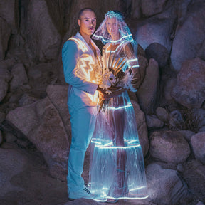 Robe de mariée transparente LED
