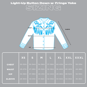 Light-Up Button Down w/ Fringe Yoke