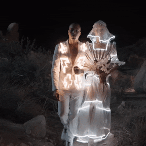 Robe de mariée transparente LED